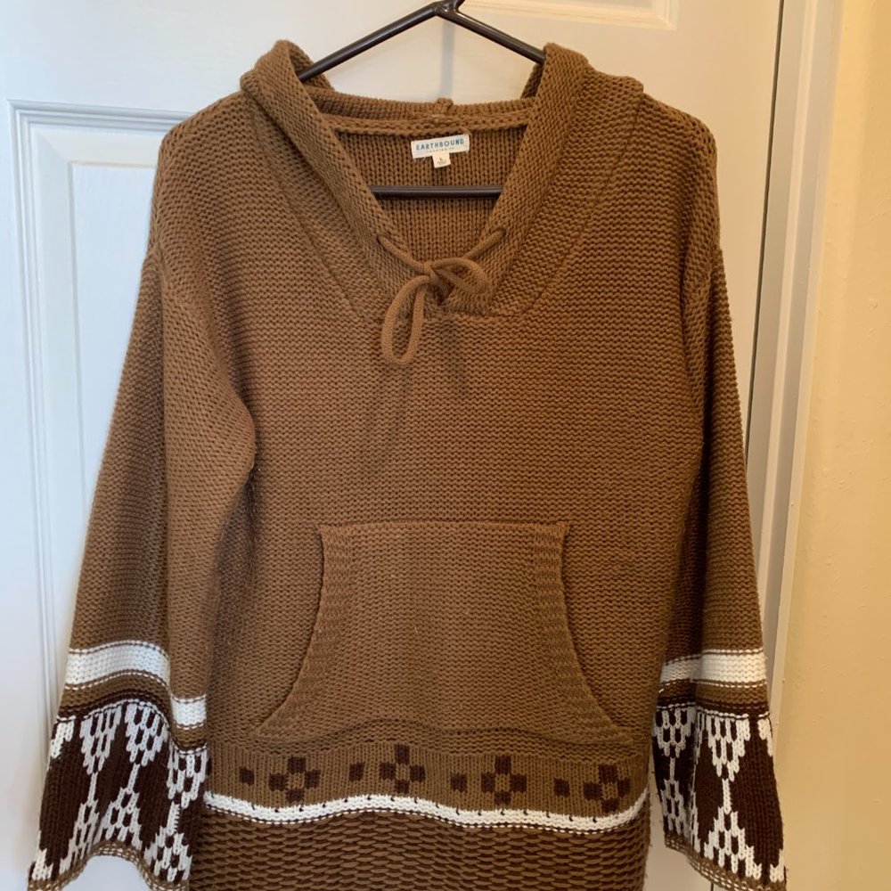 Brown Baja-style sweater